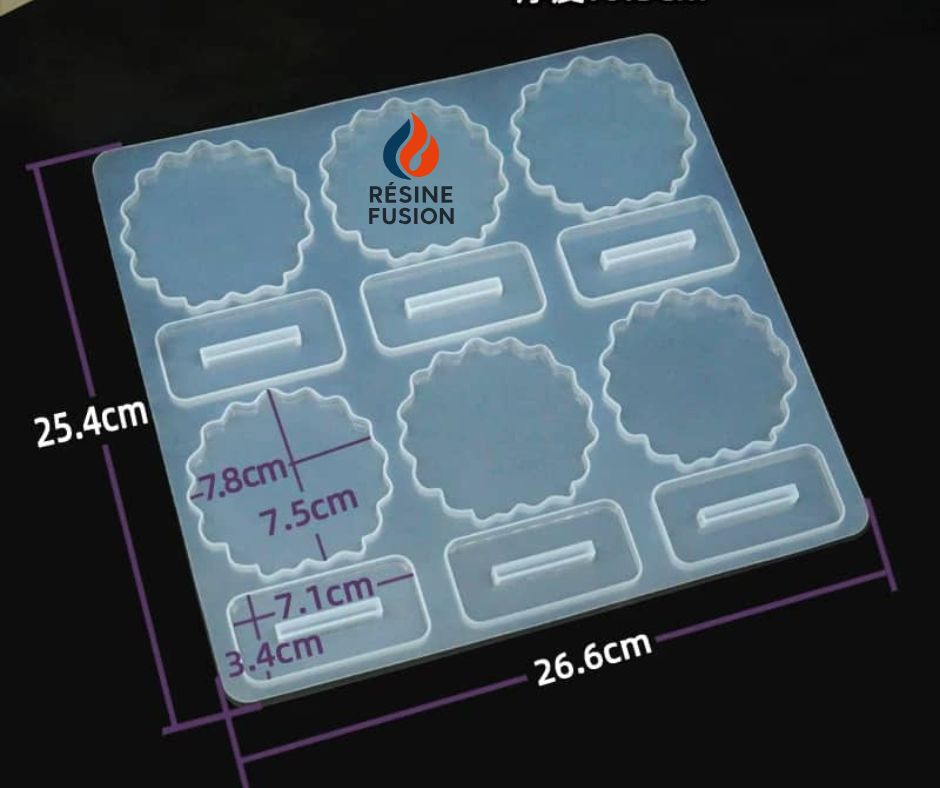 Moule résine époxy – Plaques florales debout – Image 2