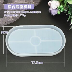 Moule silicone plateau ovale pour résine époxy | Moule socle de présentation et vide-poche